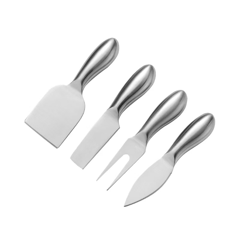 4-Piece Stainless Steel Cheese Knife Set with Gift Box – Modern Gourmet Tools